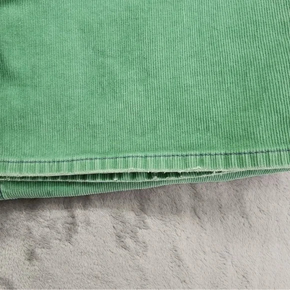 Vintage Y2K Old Navy Pants Womens 10 Green Corduroy Low Waist Flare Leg Preppy - Picture 6 of 14